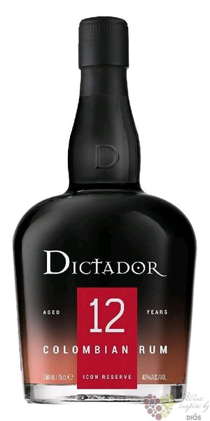 Dictador  Icon reserve  aged 12 years Colombian rum 40% vol.  0.70 l