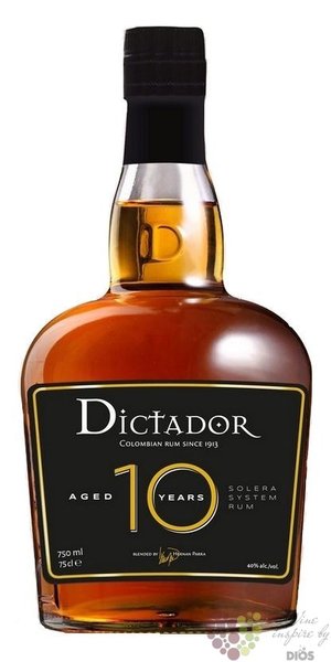 Dictador aged 10 years Columbian rum 40% vol.  0.70 l