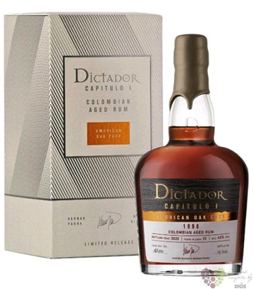Dictador 1998  Capitulo Uno American Oak  Colombian rum 42% vol.  0.70 l