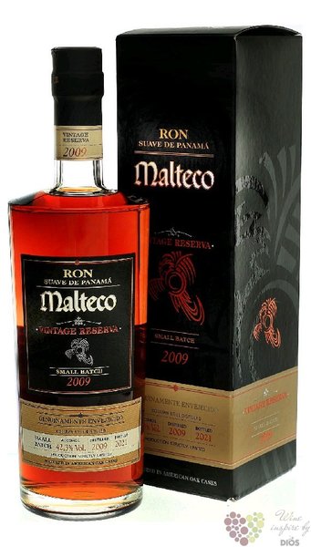 Malteco Reserva  Vintage 2009  aged Panama rum 42.3% vol.  0.70 l