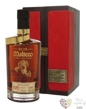Malteco 1987  Seleccion  vintage Guatemala rum 40% vol. 0.70 l