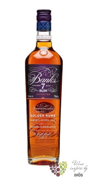 Banks 7  Golden age  aged multi islands blended caribbean rum 40% vol.    0.70 l