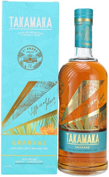 Takamaka bay  Grankaz  Seychelles islands rum  51.6% vol.  0.70 l