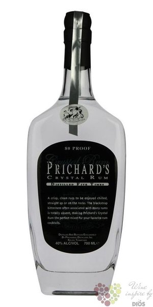 Prichards  Crystal  white rum of American Virginia islands 40%    0.70 l