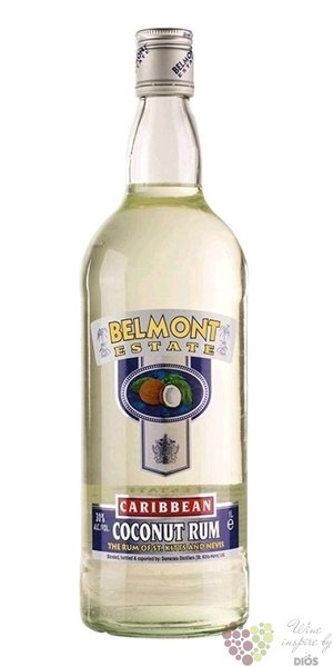 Belmont Estate  White coconut  flavored rum of St. Kitts 30% vol.    0.70 l