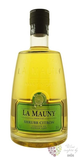 la Mauny  Lime Peel Shrubb  flavored rum of Martinique 30% vol.   0.70 l