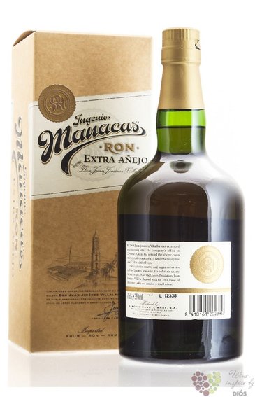 Ingenio Manacas  Extra aejo  gift box aged Spanish rum by Sanchz Romate 38%vol.    0.70 l