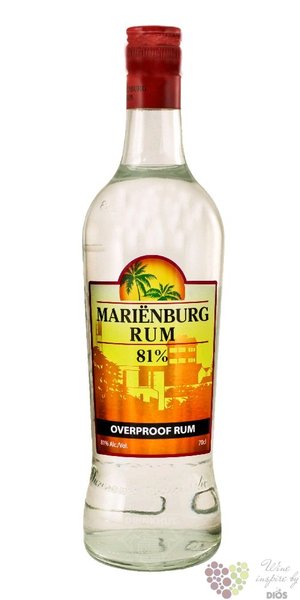 Marienburg white extra strong rum of Suriname 81% vol.  0.70 l