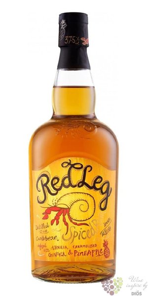 RedLeg „ Ginger &amp; Caramelised Pineapple ” flavored Caribbean rum 37.5% vol.  0.70 l