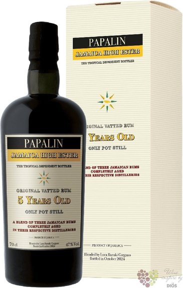 Papalin  High Ester  aged 5 years Jamaican rum by Velier 47% vol.  0.70 l