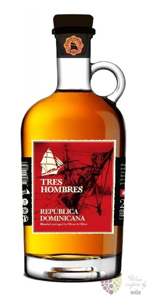 Tres Hombres batch 26 „ Oliver &amp; Oliver ” aged 18 years Dominican rum 42% vol.0.70 l