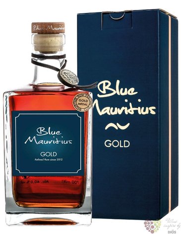Blue Mauritius  Gold  gift box Mauritian rum liqueur 40% vol. 0.70 l