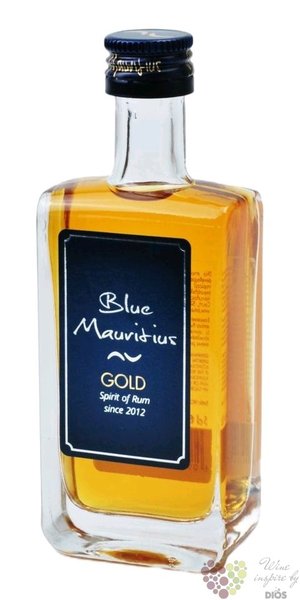 Blue Mauritius  Gold  Mauritian rum liqueur 40% vol.  0.05 l