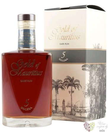 Gold of Mauritius  Dark Solera 5  aged Mauritian rum 40% vol.  0.70 l