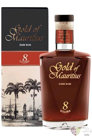 Gold of Mauritius  Dark Solera 8  aged Mauritian rum 40% vol.  0.70 l