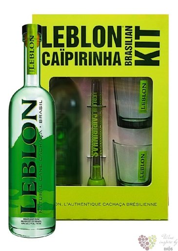 Leblon gift set sugar cane Brasilian Cachaca 40% vol.  0.70 l
