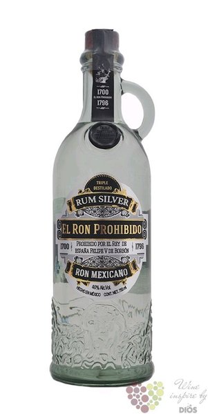 el ron Prohibido Habanero  Blanco  aged Mexican rum 40%0.70l