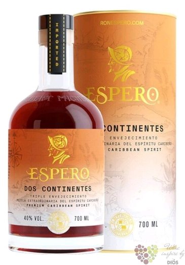 Espero  dos Continentes  aged Dominican rum 40% vol.  0.70 l
