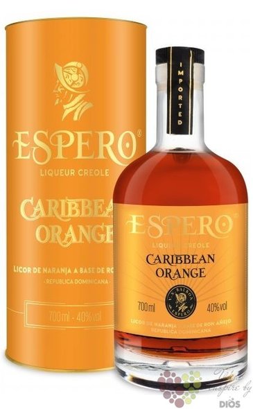 Espero  Caribbean Orange  gift tube flavored Dominican rum 40% vol.  0.70 l