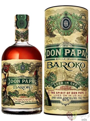 Don Papa  Baroko  gift tube aged Filipinian rum 40% vol.  0.70 l