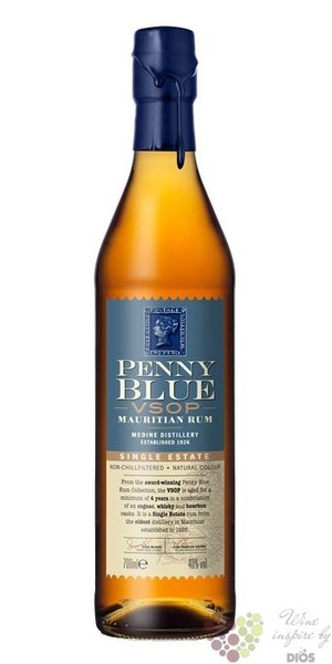 Penny Blue  VSOP  Mauritian rum by Medine 40% vol.  0.70 l