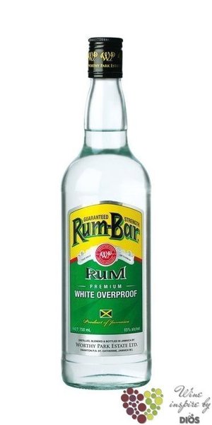 Worthy Park Estate white overproof Jamaican rum 63% vol.  0.70 l
