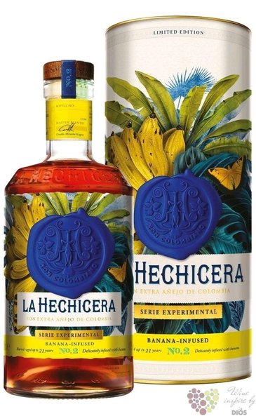 la Hechicera  Experimental cask no.2 Banana infused  aged Colombian rum 41% vol.  0.70 l