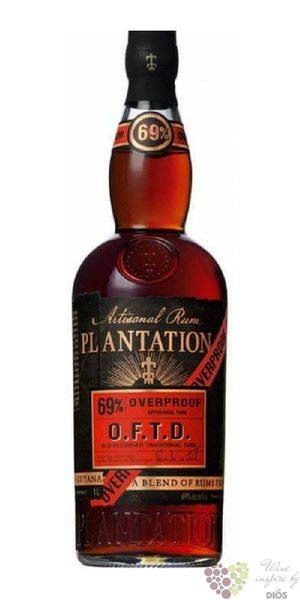 Plantation  OFTD  aged caribbean overproof rum 69% vol.  0.70 l
