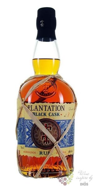 Plantation Black cask  Barbados &amp; Guyana  double aged rum 40% vol.  0.70 l