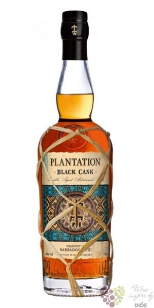 Plantation Black cask  Barbados &amp; Fiji  double aged rum 40% vol.  0.70 l