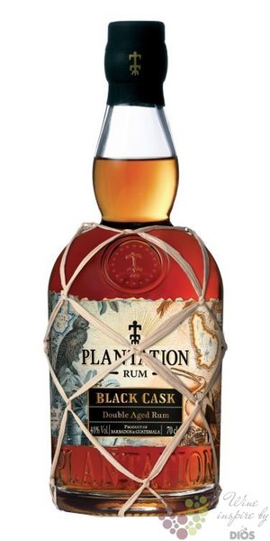 Plantation Black cask  Barbados &amp; Guatemala  aged caribbean rum 40% vol.  0.70 l