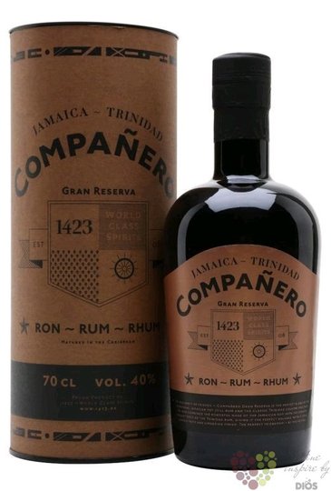 Companero 1423  Gran reserva  aged Jamaica &amp; Trinidad rum 40% vol.  0.70 l