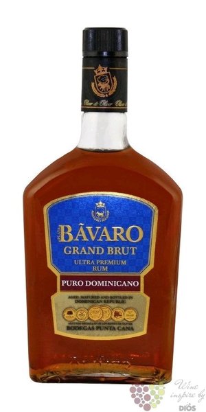 Bavaro  Grand brut  aged 15 years rum of Dominican republic 38% vol.   0.70 l