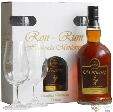 Hacienda Monterrey 7 years old gift box rum of Dominican republic  38% vol.  0.70 l