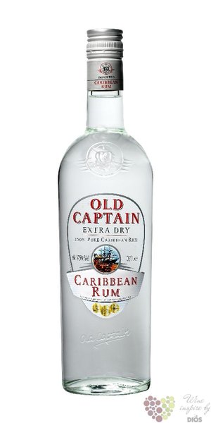 Old Captain  White  pure Caribbean rum 37.5% vol.    0.70 l