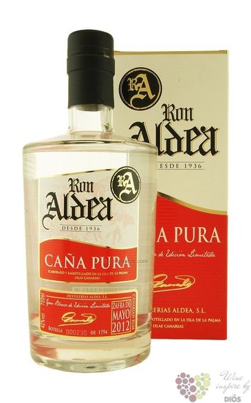 Aldea „ Cana Pura ” 2012 ltd. edition of la Palma rum 42% vol.   0.70 l