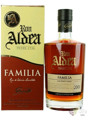 Aldea  Familia  2001 aged 15 years la Palma rum 40% vol.  0.70 l
