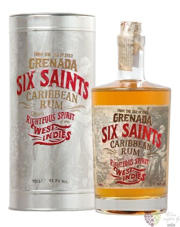 Six Saints  Bourbon barrel  metal box Grenada rum 41.7% vol.  0.70 l
