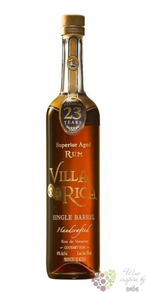 Villa Rica  Single barrel  aged 23 years Caribbean rum 40% vol.  0.70 l