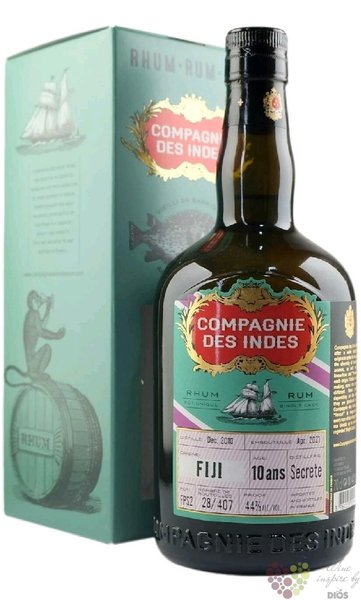 Compagnie des Indes  Secrete 2010  aged 10 years Fiji rum 44% vol.  0.70 l