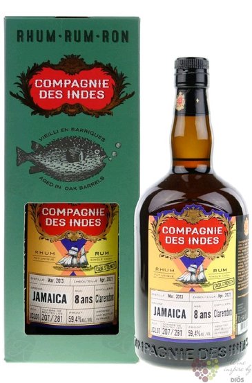 Compagnie des Indes  Clarendon 2013  aged 8 years Jamaican rum 59.4% vol.  0.70 l
