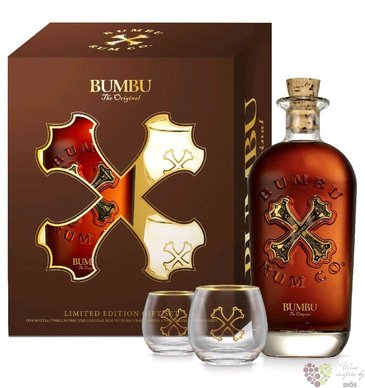 Bumbu  the Original Craft  limited glass set of artesanal spirits of Barbados 40% vol.  0.70 l