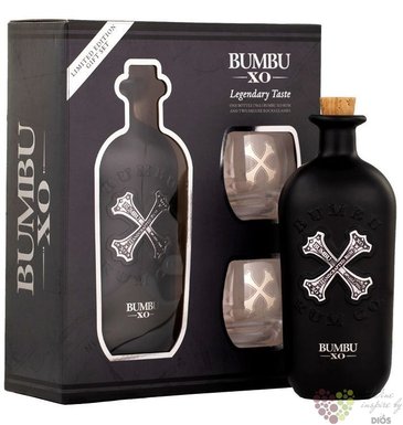 Bumbu  XO  glass set aged Panamas rum 40% vol.  0.70 l