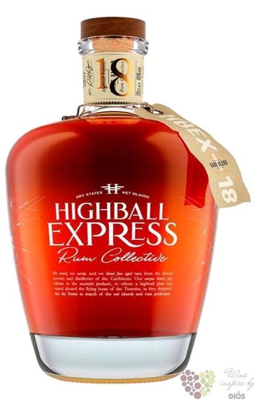 Highball Express  Rare blend  aged 18 years Caribbean rum 40% vol.  0.70 l
