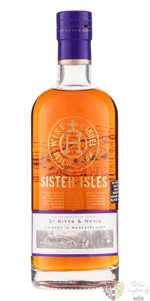 Sister Isles wine barrels reserve  Moscatel cask  aged rum of St. Kitts &amp; Nevis 45% vol.  0.70