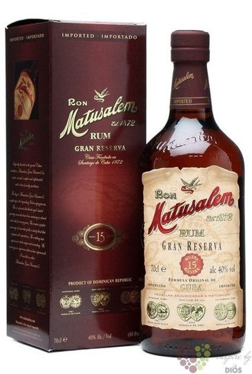 Matusalem  Gran reserva  aged 15 years Cuban rum 40% vol.  1.00 l