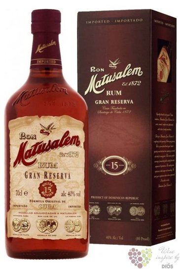 Matusalem  Gran reserva  gift box aged 15 years Cuban rum 40% vol.  0.70 l