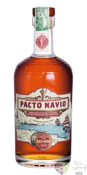Havana Club  Pacto Navio Red wine cask aged Cuban rum 40% vol.  0.70 l