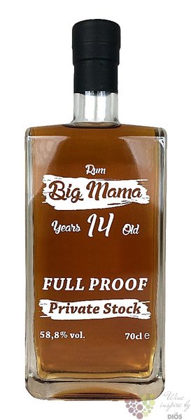 Big Mama full proof aged 14 years Demerara rum 58.8% vol.  0.70 l