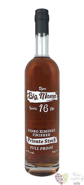Big Mama full proof  Px cask finish  aged 16 years Demerara rum 67% vol.  0.70 l